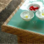 Coffee Garden 56x56 cm hand-woven polyethylene Chad Viadurini