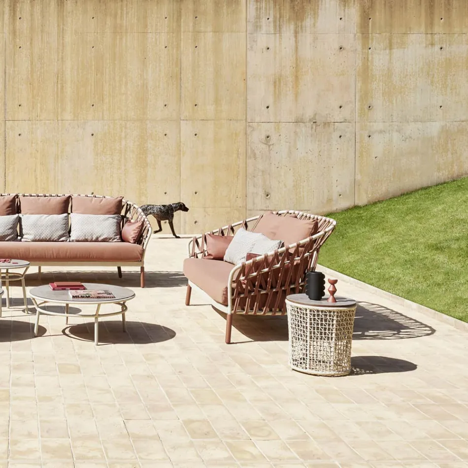 Garden Coffee Table Base in Aluminum Made in Italy - Emma by Varaschin Viadurini