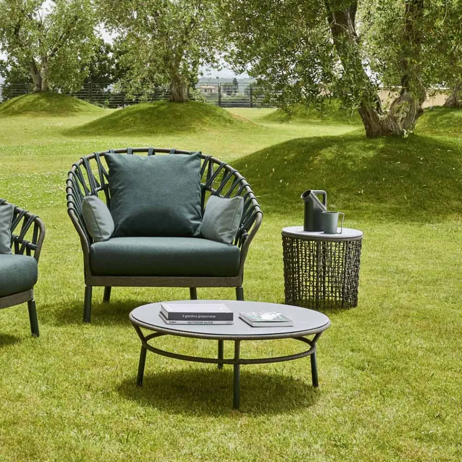 Garden Coffee Table Base in Aluminum Made in Italy - Emma by Varaschin Viadurini