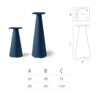 Garden Coffee Table Base in Polyethylene and HPL Top Made in Italy - Lucy Viadurini