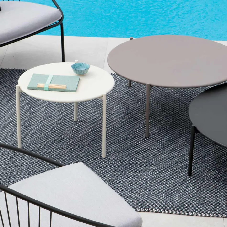 Garden Coffee Table in Steel of Various Sizes Made in Italy - Sansa Viadurini