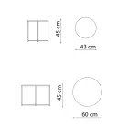 Garden Coffee Table in Galvanized Steel of Various Sizes Made in Italy - Brienne Viadurini