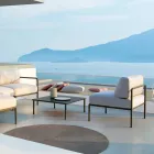 Garden Coffee Table in Galvanized Steel Made in Italy - Arwen Viadurini