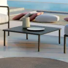 Garden Coffee Table in Galvanized Steel Made in Italy - Arwen Viadurini