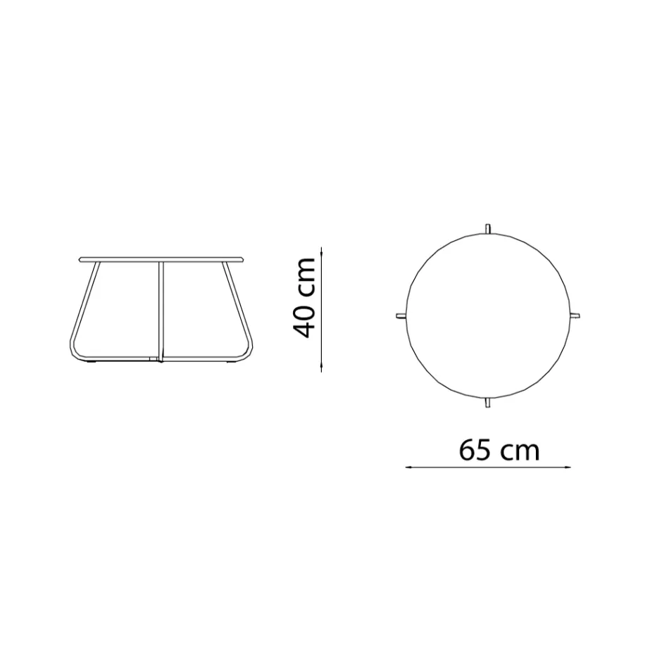 Garden Coffee Table in Galvanized Steel Made in Italy - Brienne Viadurini