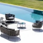 Garden Coffee Table in Galvanized Steel Made in Italy - Brienne Viadurini