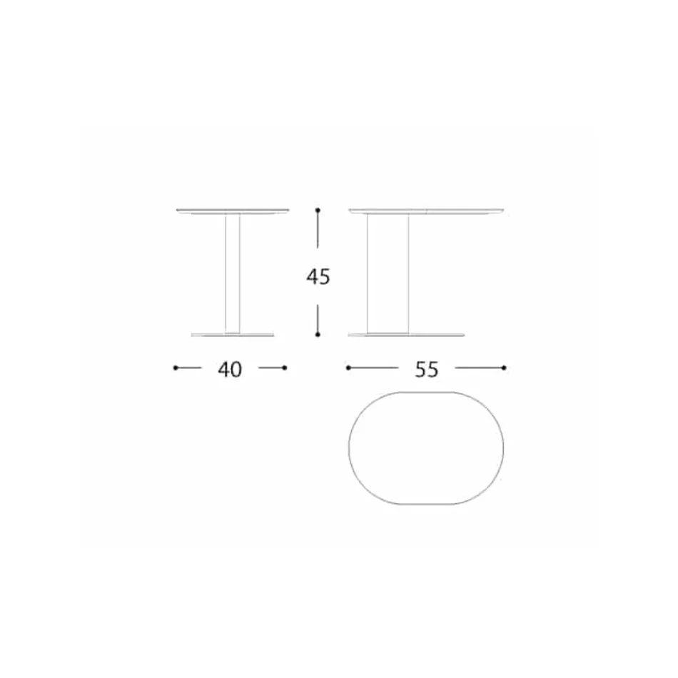 Aluminum Garden Coffee Table Made in Italy - Plinto by Varaschin Viadurini