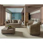 Garden Coffee Table in Natural Fiber by Kubù - Isildur Viadurini