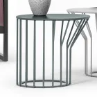 Garden coffee table in Hpl and painted metal with different finishes Made in Italy - Guerrino Viadurini