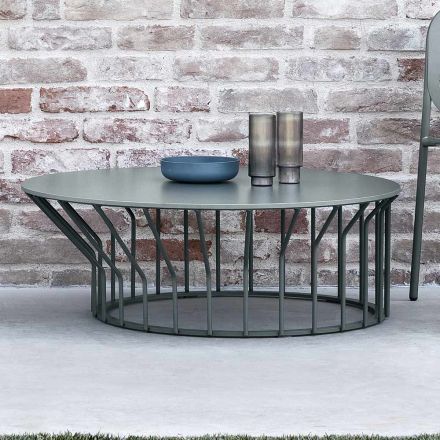 Garden Coffee Table in Hpl and Painted Metal Made in Italy - Guerrino Viadurini
