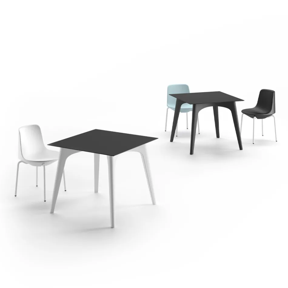 Garden coffee table in HPL and Polyethylene Made in Italy - Rizia Viadurini