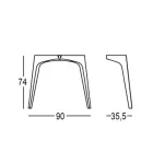 Garden coffee table in HPL and Polyethylene Made in Italy - Rizia Viadurini