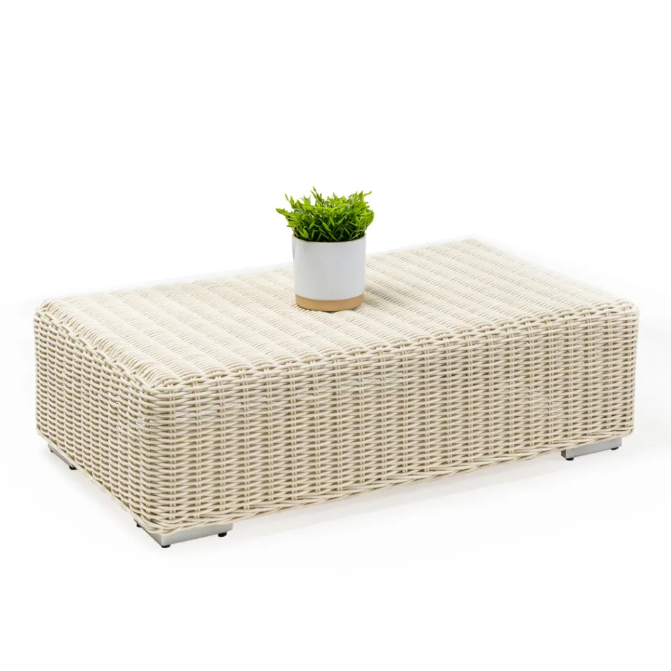 Garden Coffee Table in Hand Woven Polyrattan - Yoko Viadurini