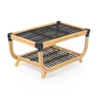 Garden Coffee Table in Hand-Woven Natural Rattan - Catelyn Viadurini