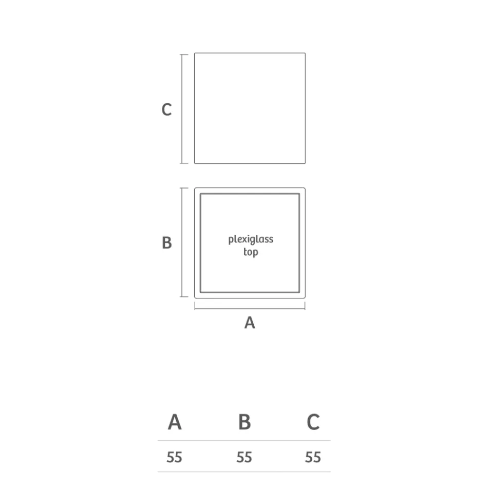 Bright Garden Coffee Table in White Polyethylene Made in Italy - Derti Viadurini