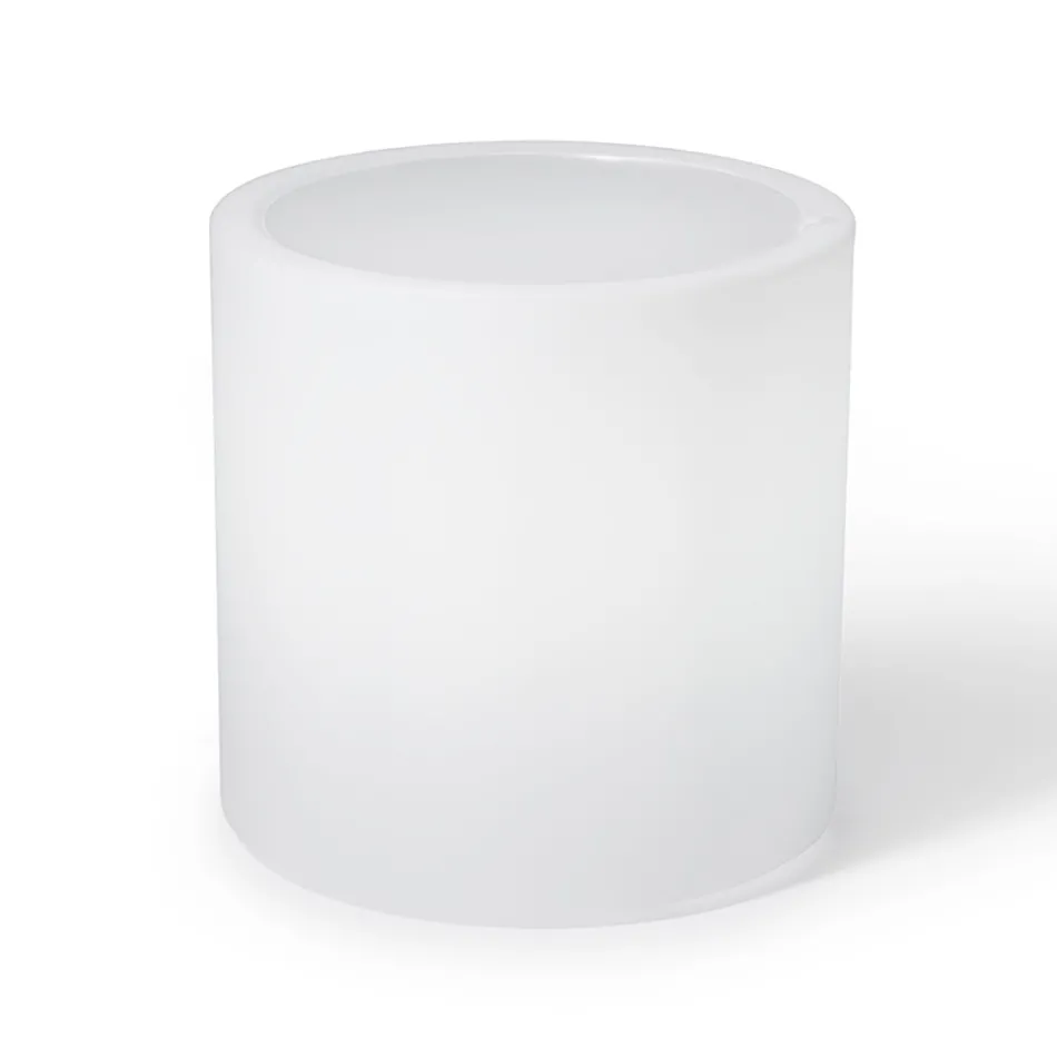 Bright Garden Coffee Table in White Polyethylene Made in Italy - Derti Viadurini