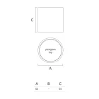 Bright Garden Coffee Table in White Polyethylene Made in Italy - Derti Viadurini