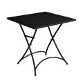 Folding Square Garden Coffee Table in Anthracite Gray Iron - Zoubiba
