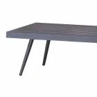 Rectangular Garden Coffee Table in Anthracite Painted Aluminum - Rasti Viadurini
