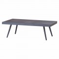Rectangular Garden Coffee Table in Anthracite Painted Aluminum - Rasti