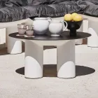 Round Garden Coffee Table in HPL and Polyethylene Made in Italy - Freccia Viadurini
