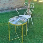 Indoor or Outdoor Coffee Table with Metal Structure Made in Italy - Carim Viadurini