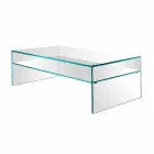 Bridge coffee table in extra-clear glass Made in Italy - Tifrana Viadurini