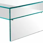 Bridge coffee table in extra-clear glass Made in Italy - Tifrana Viadurini