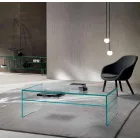 Bridge coffee table in extra-clear glass Made in Italy - Tifrana Viadurini