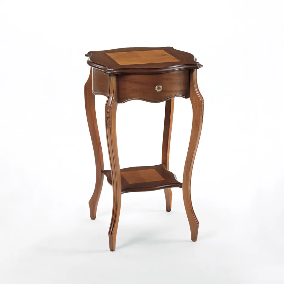 Coffee table with 1 shelf and 1 drawer Made in Italy - Acoran Viadurini