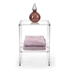 Coffee Table with 1 Shelf in Transparent Plexiglass Made in Italy - Mulan Viadurini