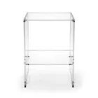 Coffee Table with 1 Shelf in Transparent Plexiglass Made in Italy - Mulan Viadurini