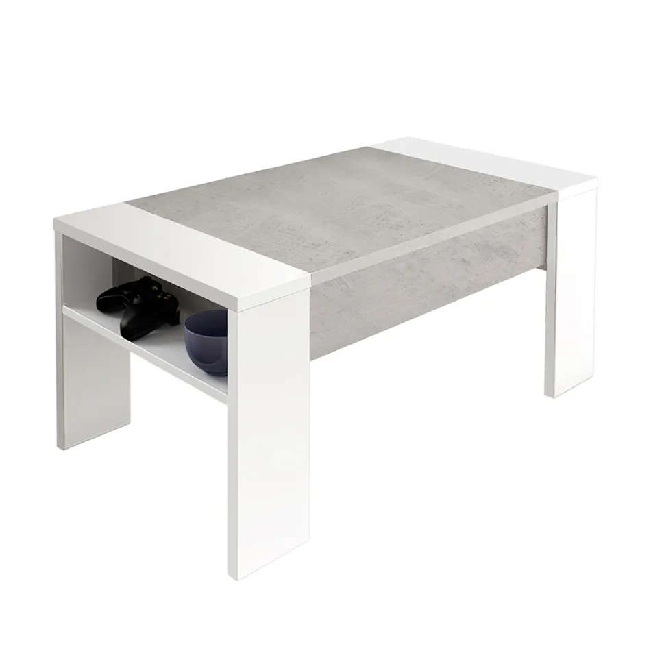 Coffee Table with Ecological Wooden Container - Cripto Viadurini