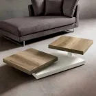 Coffee table with revolving tops in HPL Made in Italy, Precious - Paris Viadurini