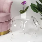 Coffee Table with Plexiglass Top and Base Made in Italy - Brento Viadurini