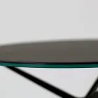 Coffee Table with Round Porcelain Stoneware Top Made in Italy - Siste Viadurini