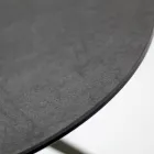 Coffee Table with Round Porcelain Stoneware Top Made in Italy - Siste Viadurini