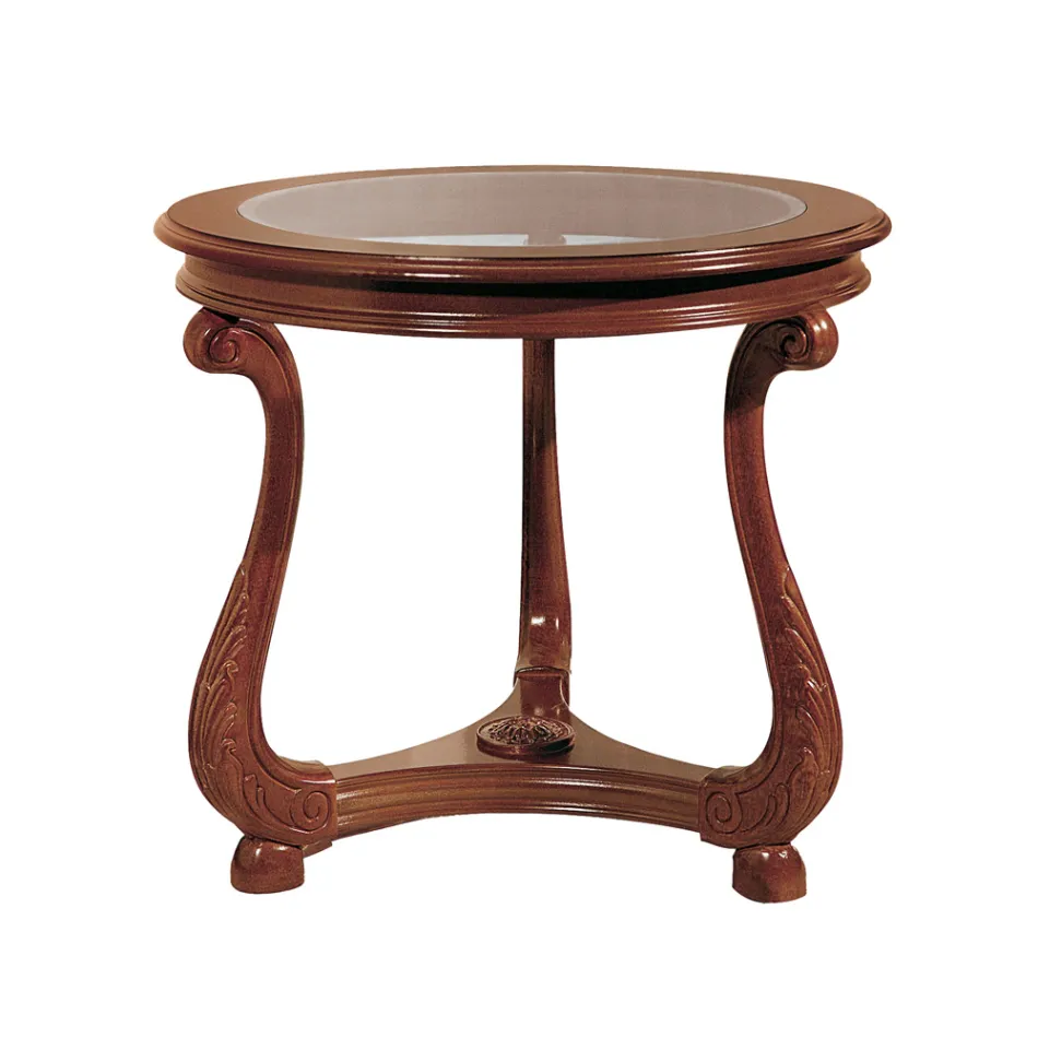 Coffee Table with Glass Top Made in Italy - Sedna Viadurini