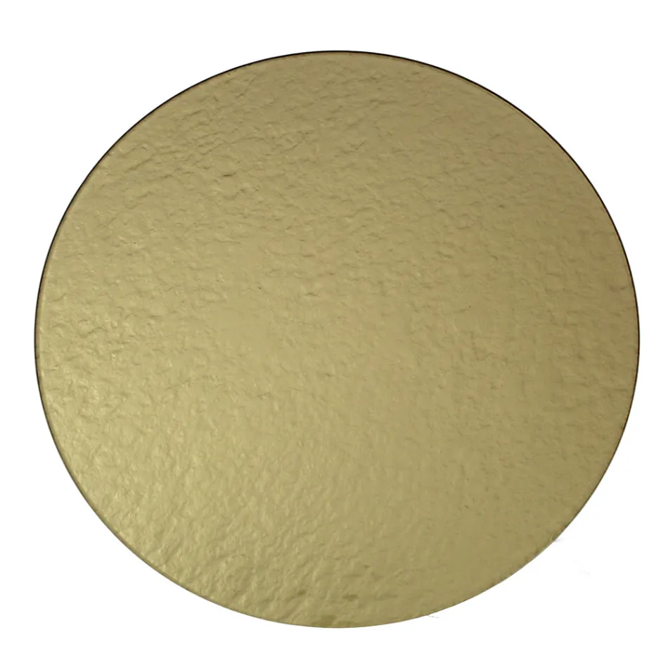 Coffee Table with Round Glass Top and 3 Legs Made in Italy - Siste Viadurini