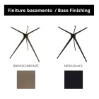 Coffee Table with Round Glass Top and 3 Legs Made in Italy - Siste Viadurini