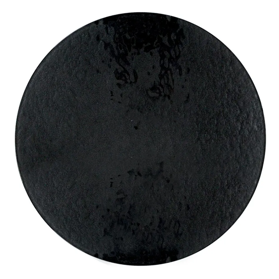 Coffee Table with Round Glass Top and 3 Legs Made in Italy - Siste Viadurini