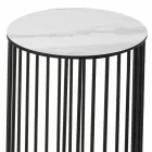 Coffee Table with Round Ceramic Top Made in Italy - Montebianco Viadurini