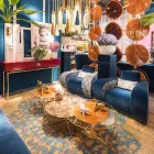 Coffee Table with Round Glass and Wood Top Made in Italy - Baviera Viadurini