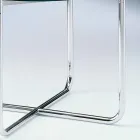 Coffee Table with Round Glass Top Made in Italy - Costanza Viadurini