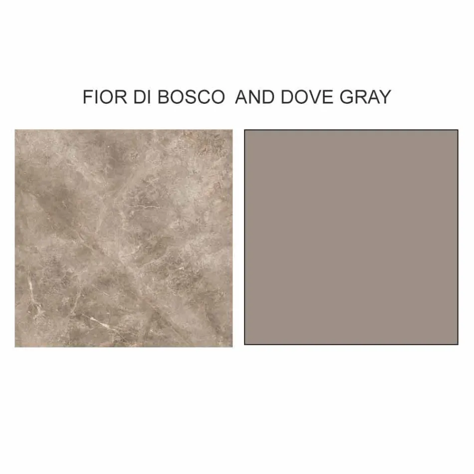 Design Coffee Table with 2 Round Tops in Gres Made in Italy - Stockholm Viadurini