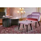 Design Coffee Table with 2 Round Tops in Gres Made in Italy - Stockholm Viadurini