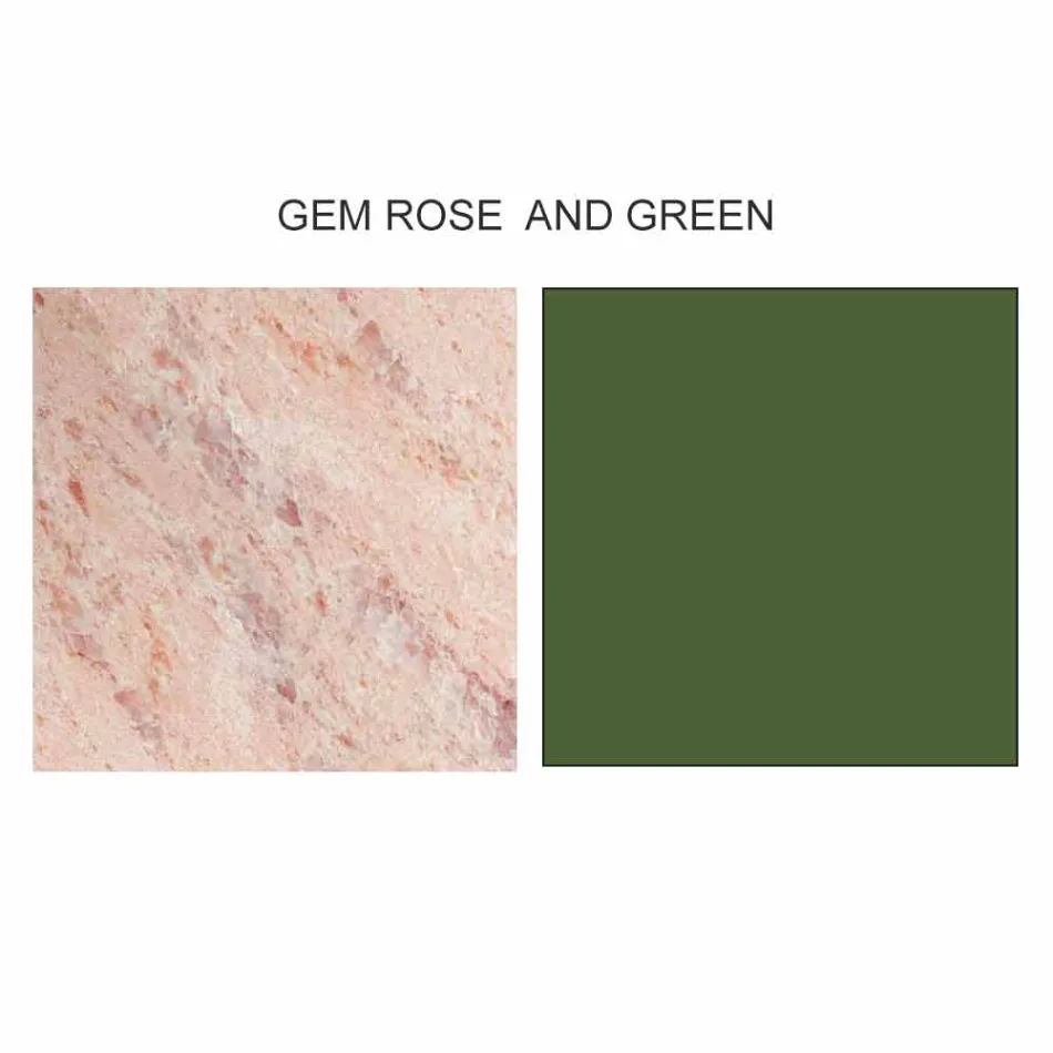 Design Coffee Table with 2 Round Tops in Gres Made in Italy - Stockholm Viadurini