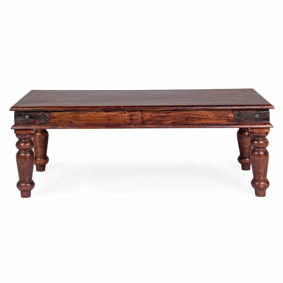 Homemotion Solid Wood Classic Design Coffee Table - Benson Viadurini