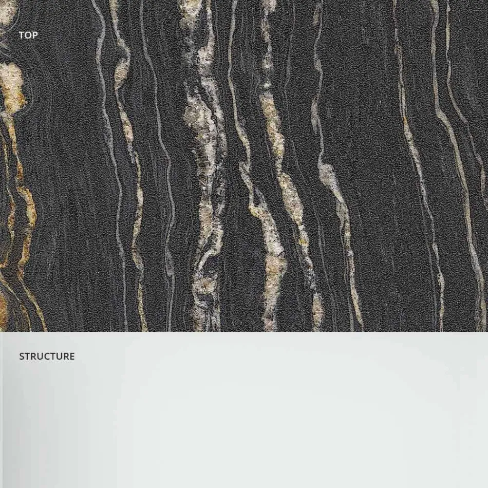 Design Coffee Table in Marble with Glass Base Made in Italy - Molino Viadurini