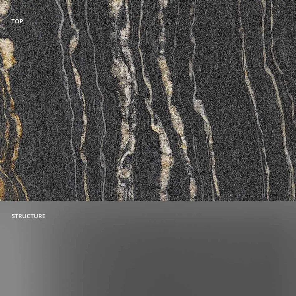 Design Coffee Table in Marble with Glass Base Made in Italy - Molino Viadurini